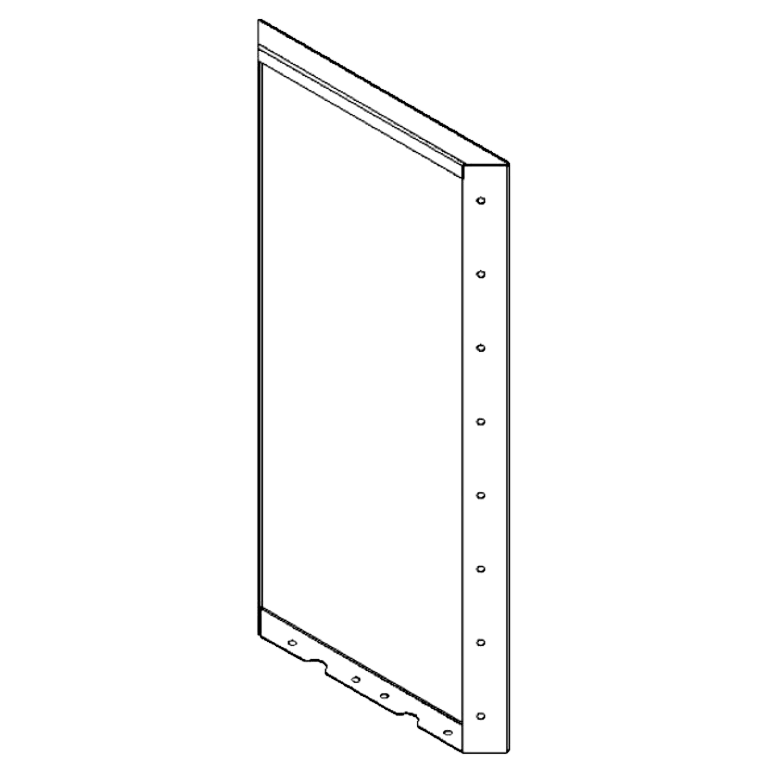 Cortenstahlplatte 80 x 40 cm