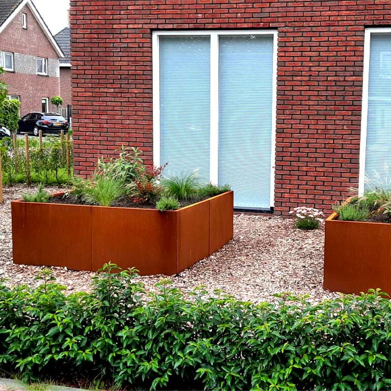 Hochbeet aus Cortenstahl Miami xxl 160 x 160 cm
