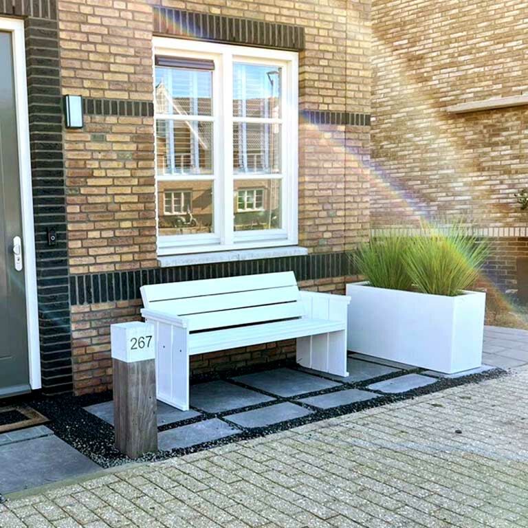 Pflanzkübel aus pulverbeschichtetem Stahl Texas 30 x 80 cm