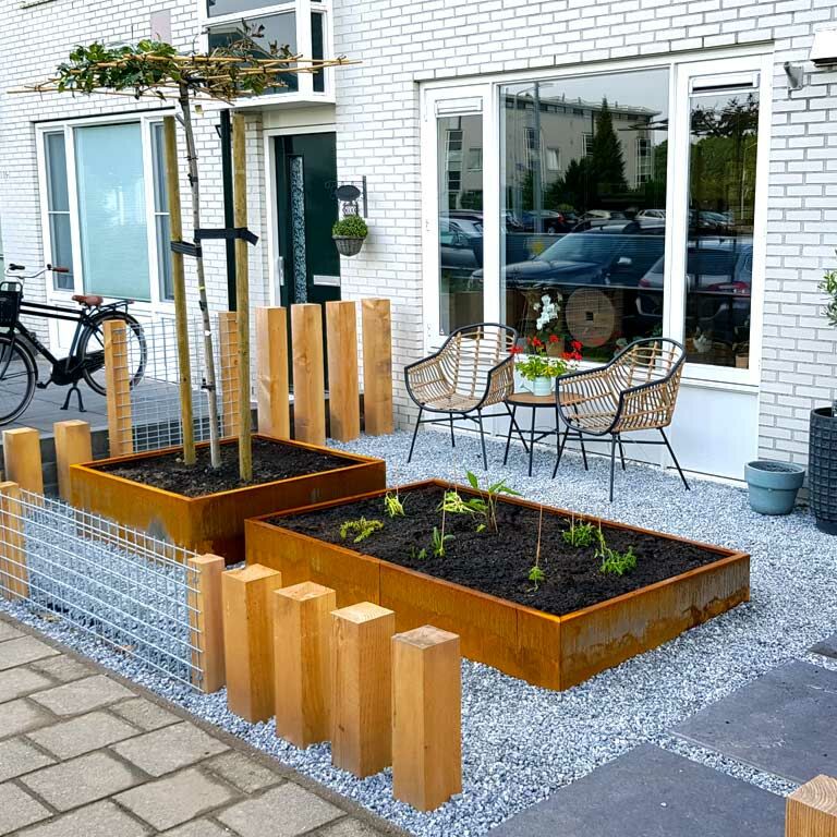 Hochbeet aus Cortenstahl Texas xxl 200 x 120 cm