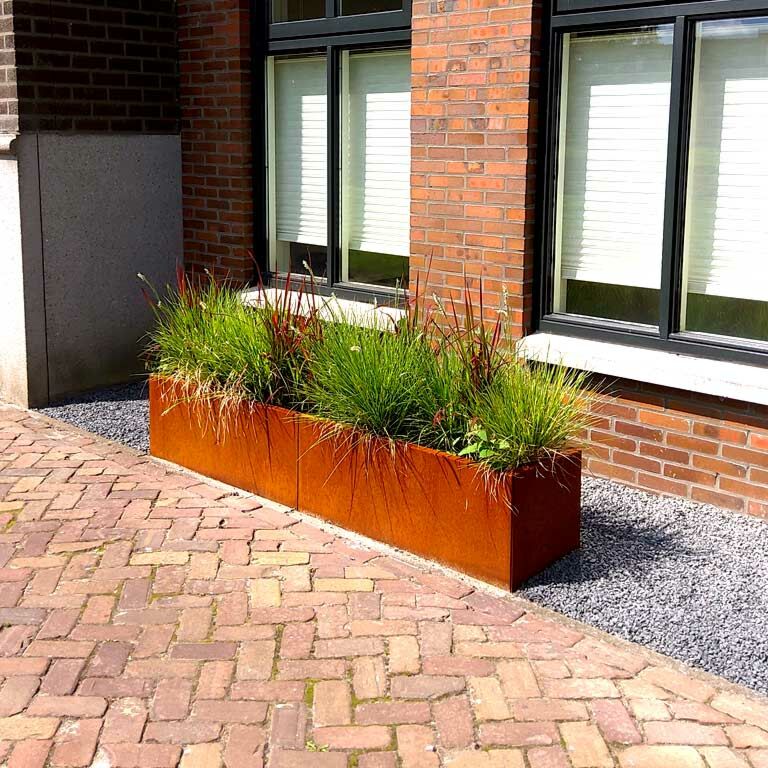 Hochbeet aus Cortenstahl Texas xxl 200 x 40 cm