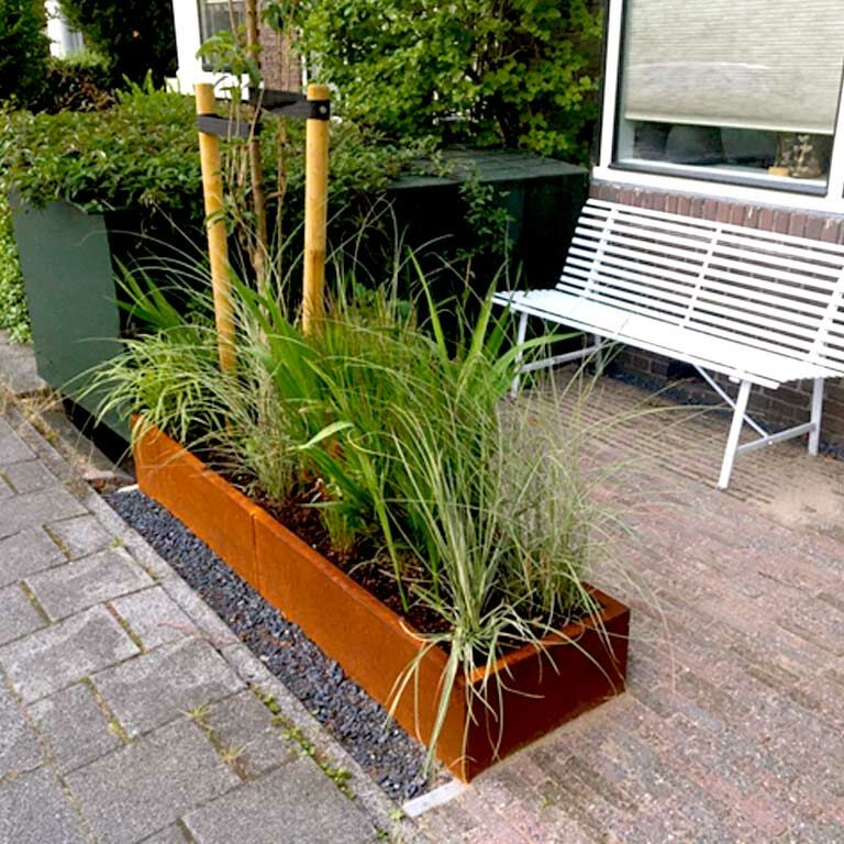 Hochbeet aus Cortenstahl Texas xxl 200 x 50 cm