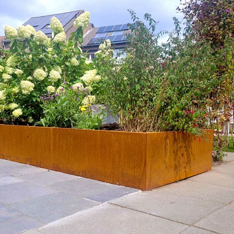 Hochbeet aus Cortenstahl Texas xxl 400 x 120 cm