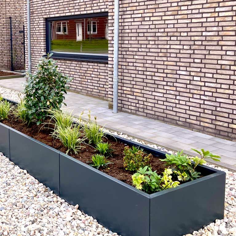 Hochbeet aus pulverbeschichtetem Stahl Texas xxl 500 x 80 cm