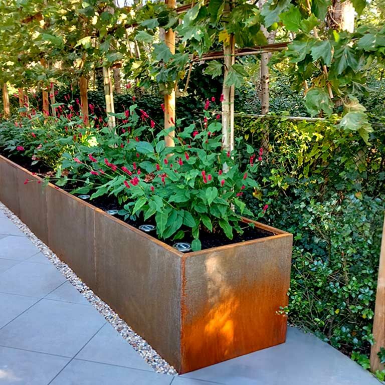 Hochbeet aus Cortenstahl Texas xxl 500 x 30 cm