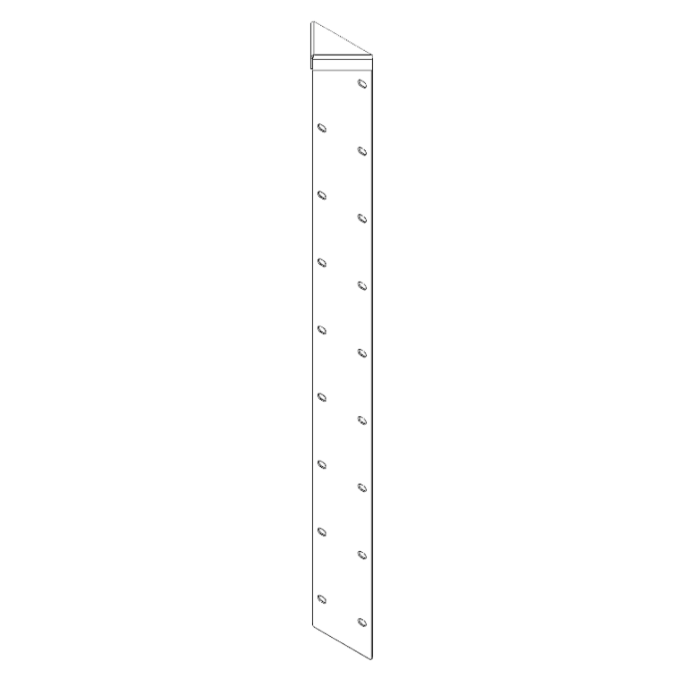 Pulverbeschichtete Eckstück 180° 100 cm