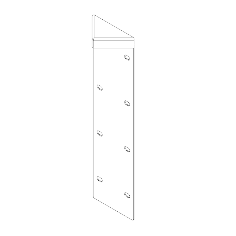 Pulverbeschichtete Eckstück 180° 40 cm