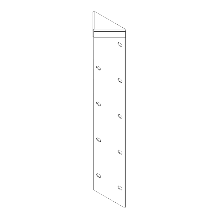 Pulverbeschichtete Eckstück 180° 50 cm