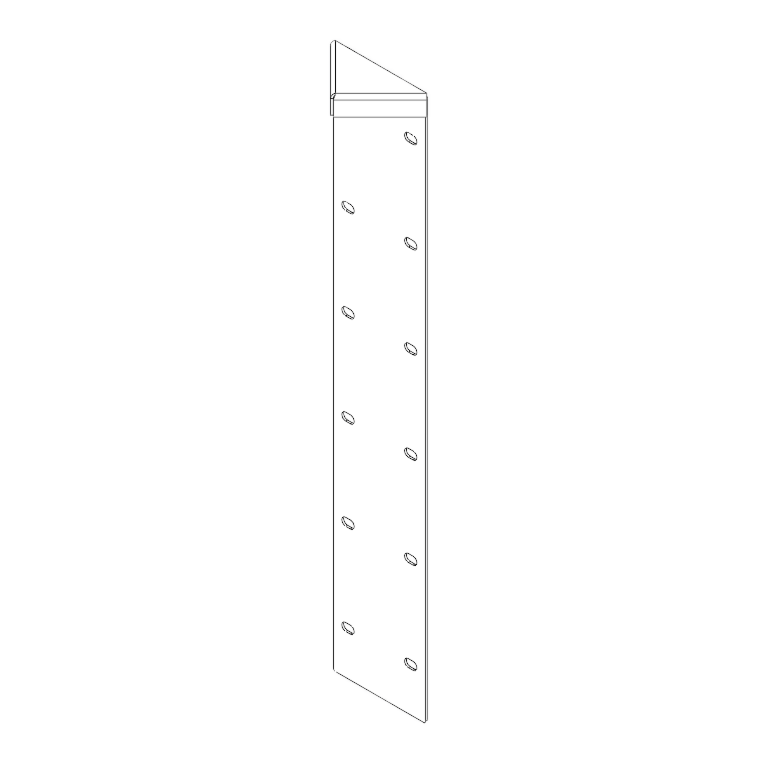 Pulverbeschichtete Eckstück 180° 60 cm