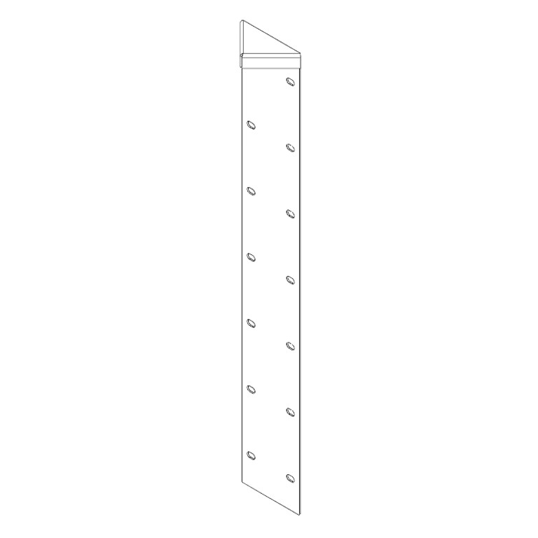 Cortenstahl Eckstück 180° 70 cm