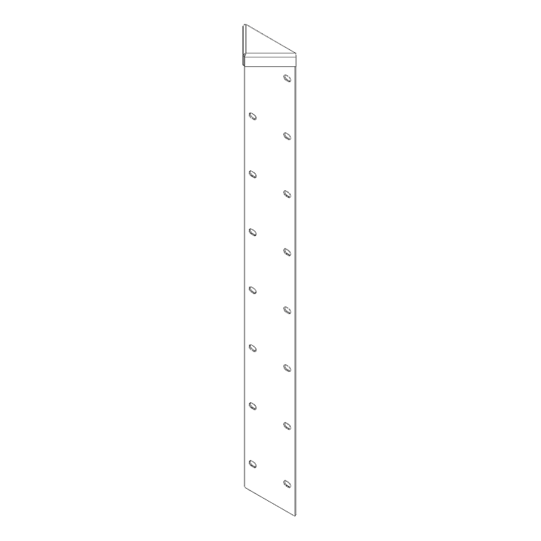 Cortenstahl Eckstück 180° 80 cm