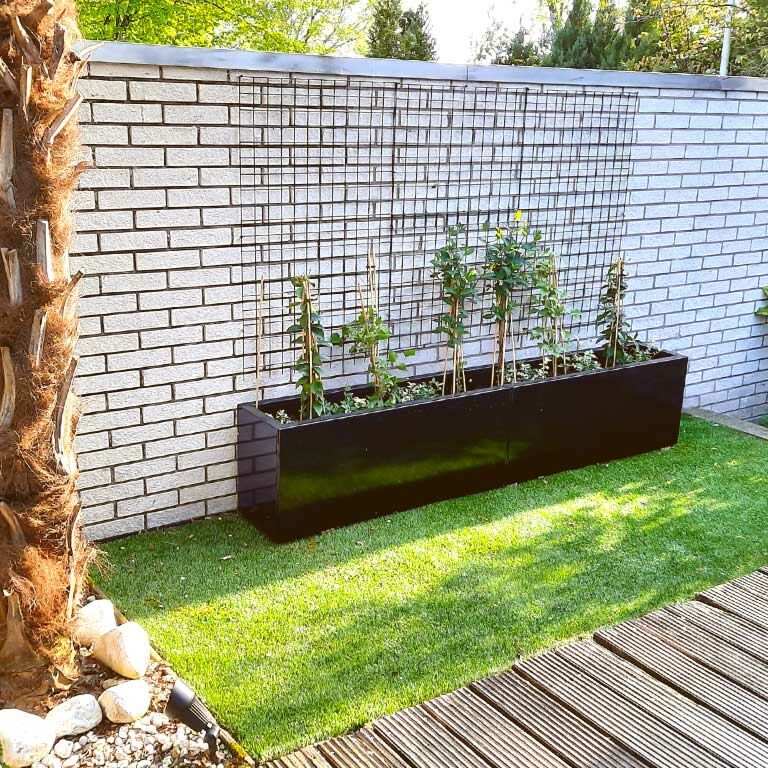 Hochbeet aus pulverbeschichtetem Stahl Texas xxl 200 x 30 cm