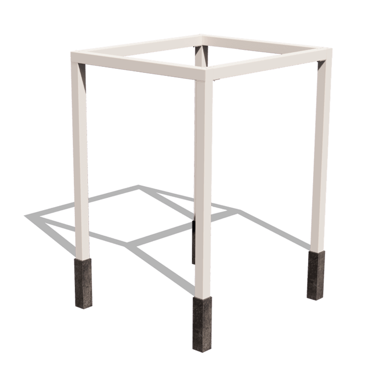 Viereckige Pergola aus pulverbeschichtetem Stahl 224 x 200 cm