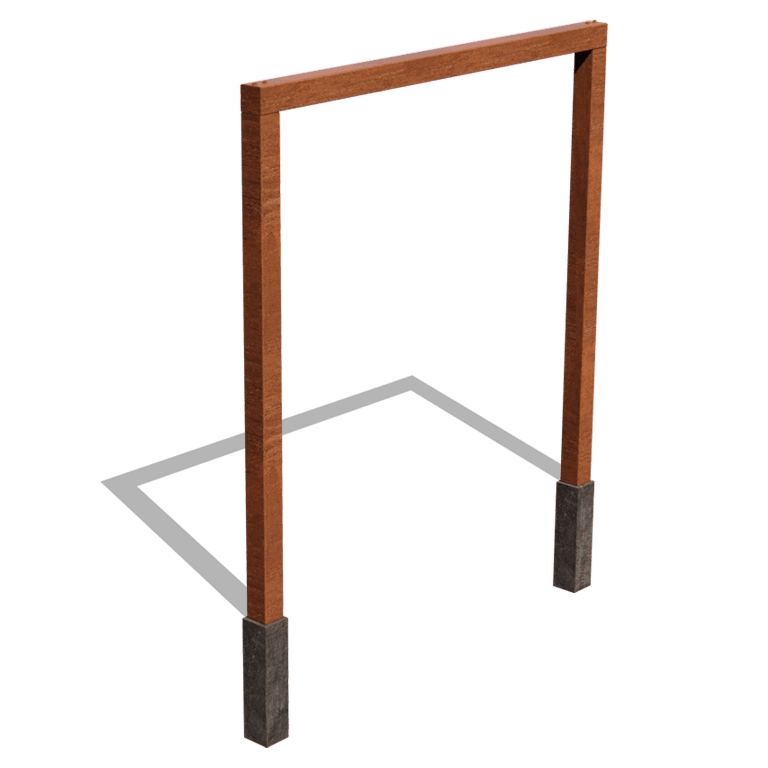 Pergola gerade aus Cortenstahl 250 cm