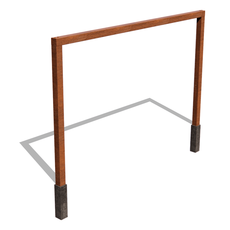 Pergola gerade aus Cortenstahl 400 cm