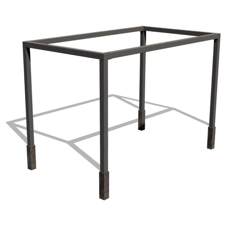 Viereckige Pergola aus pulverbeschichtetem Stahl 424 x 250 cm