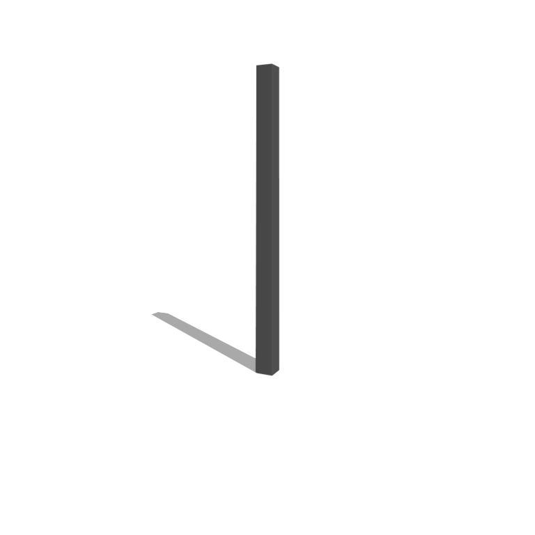 Zaunpfosten aus pulverbeschichtetem Stahl 200 cm
