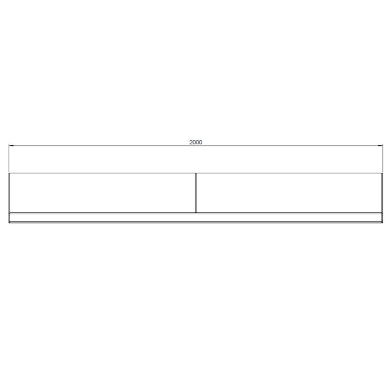 Cortenstahl-Stützmauer gerade 200 cm (Höhe 30 cm)