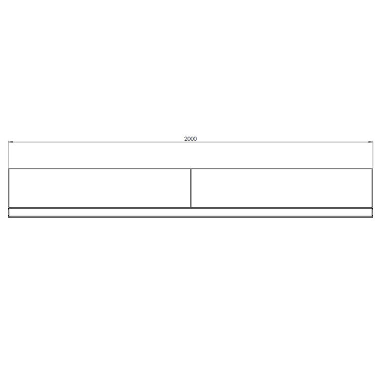 Cortenstahl-Stützmauer gerade 200 cm (Höhe 50 cm)