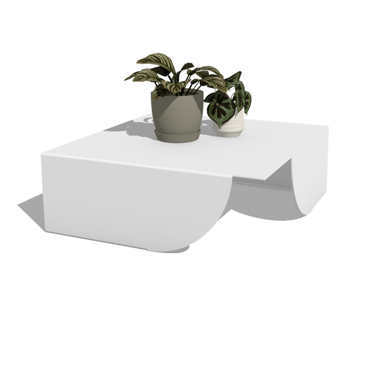 Couchtisch aus Aluminium Savuto 80 x 80 x 30 cm