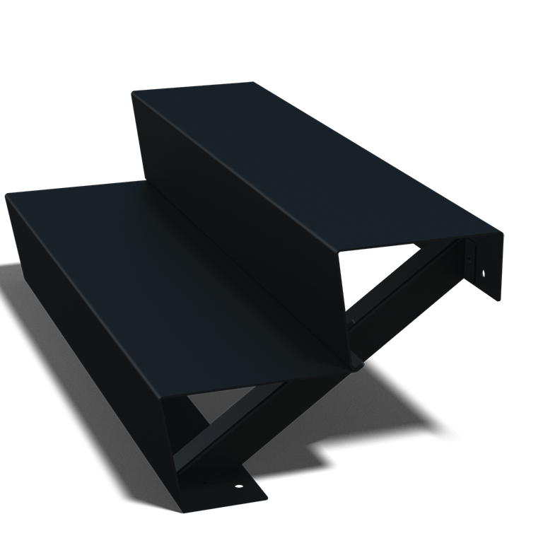 Schwarze Treppe New York 2-stufige (Breite 100 cm)