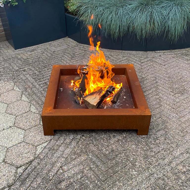 Detroit Feuerschale aus Cortenstahl