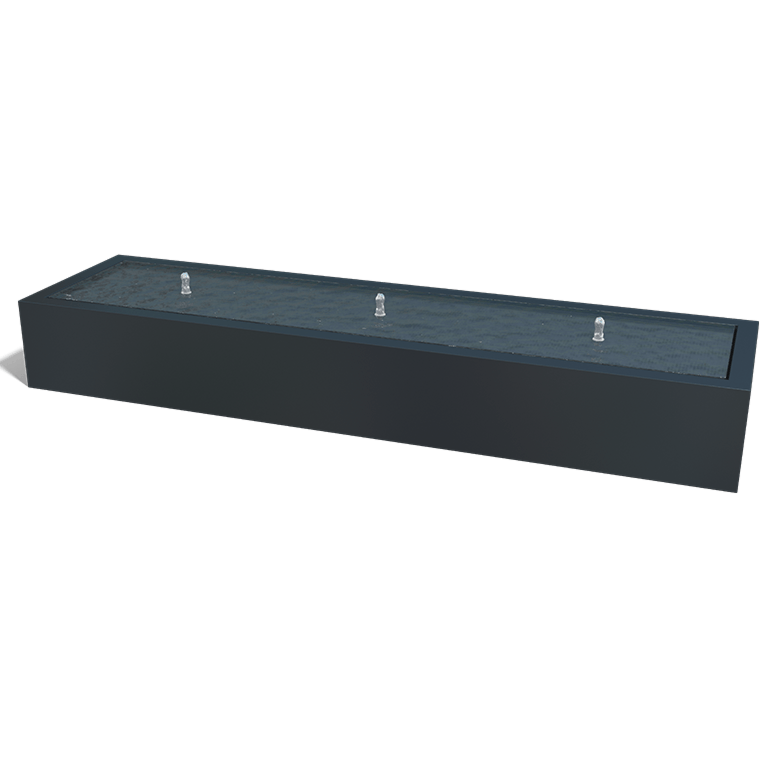 Wassertisch aus Aluminium 3000x800x400