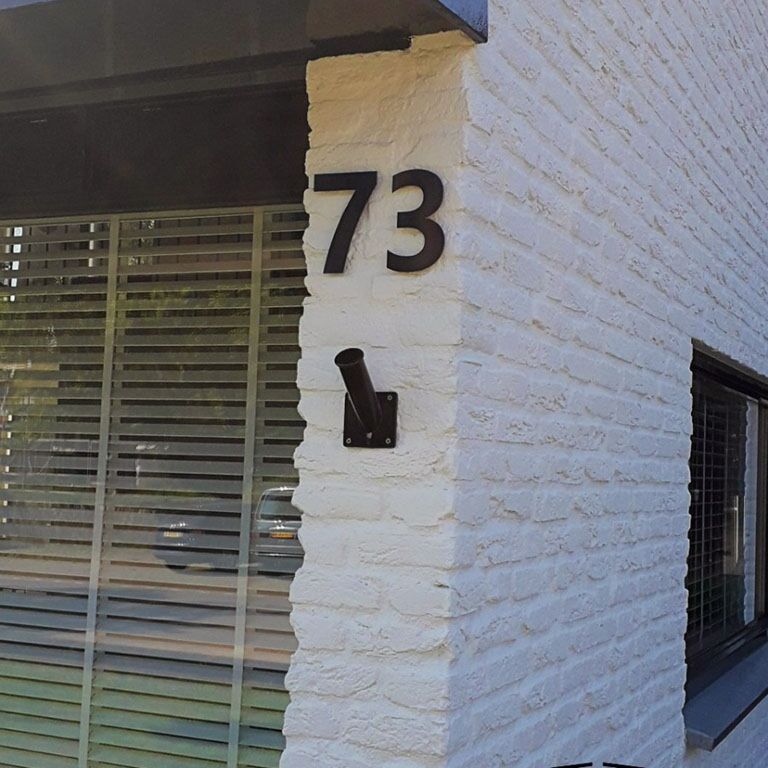 Schwarze Hausnummern aus Edelstahl 5 - 15 cm
