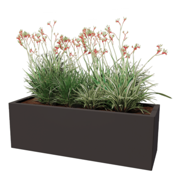 Pflanzkübel aus Stahl - Rechteckig - 120 x 40 x 80 cm - Andere RAL farbe - Ohne Bodenplatte