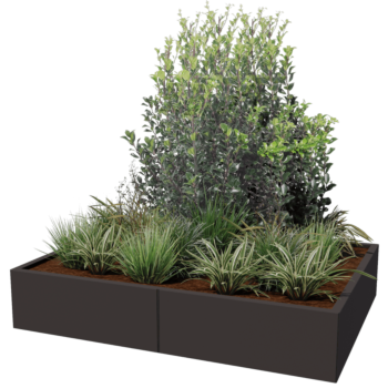 Hochbeet XXL aus Stahl - Rechteckig - 160 x 120 x 60 cm - Andere RAL farbe - Ohne Bodenplatte