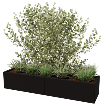 Hochbeet XXL aus Stahl - Rechteckig - 160 x 40 x 40 cm - Andere RAL farbe - Ohne Bodenplatte