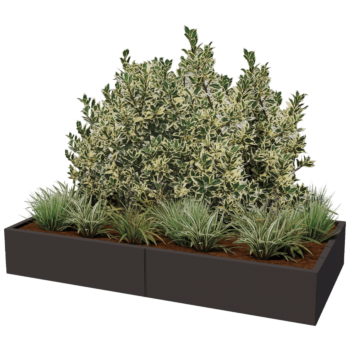 Hochbeet XXL aus Stahl - Rechteckig - 200 x 100 x 100 cm - RAL9010 matte (weiß) - Ohne Bodenplatte