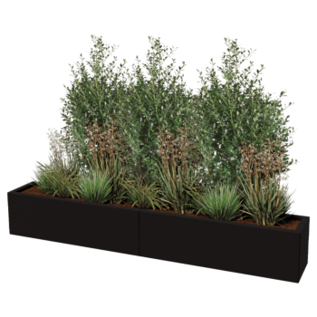 Hochbeet XXL aus Stahl - Rechteckig - 200 x 30 x 40 cm - RAL9010 matte (weiß) - Ohne Bodenplatte