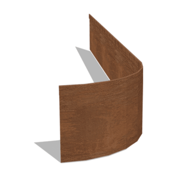 Beeteinfassung FLEX abgeflacht aus Cortenstahl 23 cm (Länge 150 cm)