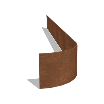 Beeteinfassung FLEX abgeflacht aus Cortenstahl 23 cm (Länge 240 cm)