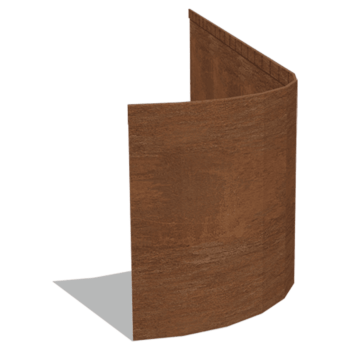 Beeteinfassung FLEX abgeflacht aus Cortenstahl 35 cm (Länge 150 cm)