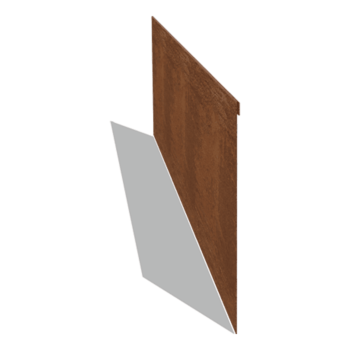 Beeteinfassung abgeflacht aus Cortenstahl 35 cm (Länge 150 cm)