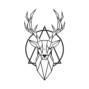 Wanddeko aus Metall - Hirsch 2.0 Large - 100 x 55,8 cm