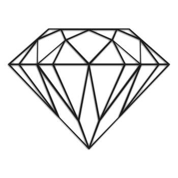 Wanddekoration aus Metall Diamant