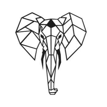 Wanddekoration aus Metall Elefant 2.0
