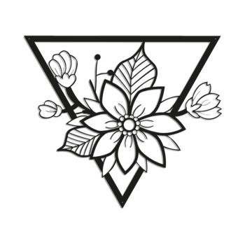 Wanddeko aus Metall - Blume 1.0 Small - 50 x 57 cm