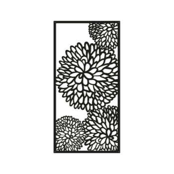 Wanddeko aus Metall - Blume 2.0 Large - 100 x 50,2 cm