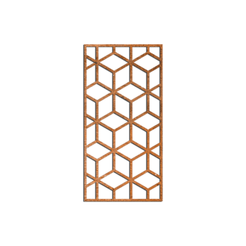 Wanddekoration aus Cortenstahl Geometrische Formen 2.0