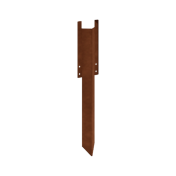 Erdspieß aus Cortenstahl Hoch 34 - 37,5 cm