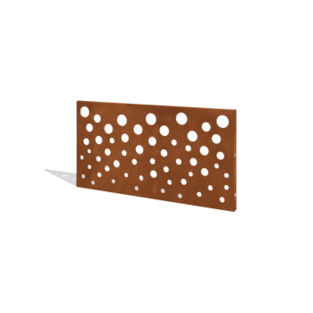Sichtschutzzaun aus Cortenstahl H Paneel B 120 x 63,3 cm
