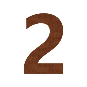 Cortenstahl Hausnummer 2 - 52,3 x 80 cm