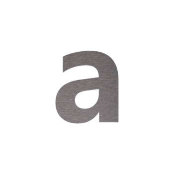 Hausnummer aus Edelstahl A - 26,1 x 30 cm - Gebürstet