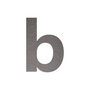 Hausnummer aus Edelstahl B - 9,9 x 15 cm - Gebürstet