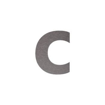 Edelstahl-Hausnummer c - 10 cm