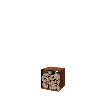 Holzlager aus Cortenstahl Colorado - 1 Stück